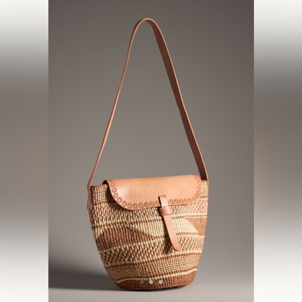 Anthropologie Jenna Bee Sisal Basket Bag